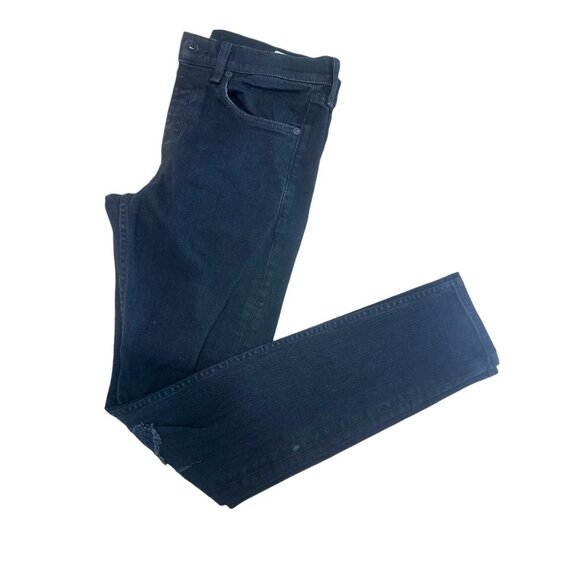 Rag & Bone Fit 1 Extra Slim Jeans Mens 31 Black Button Fly Distressed Mid Rise - Picture 15 of 16